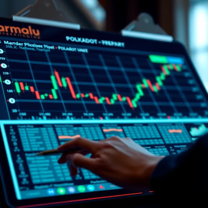 Chart depicting market factors influencing Polkadot valuation and expert forecast summary