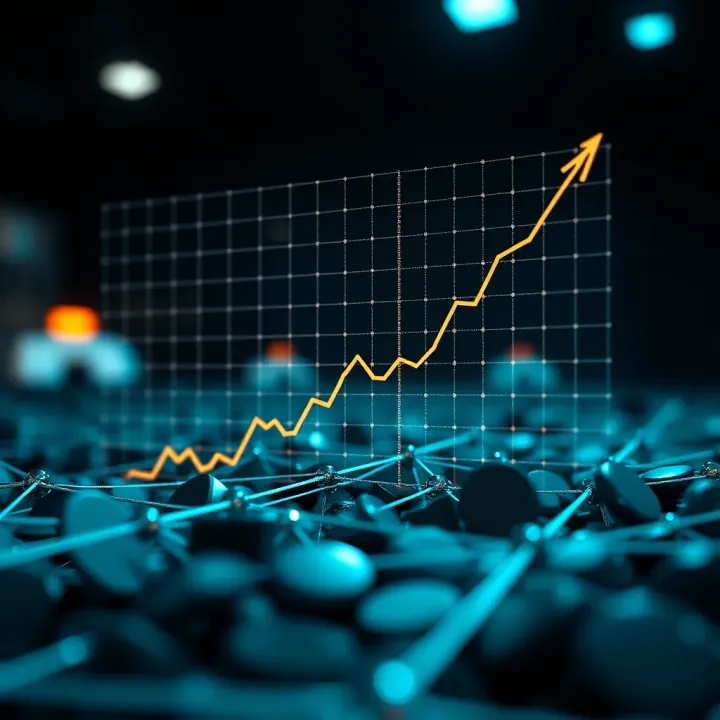 Graph illustrating Polkadot network growth and its impact on price trends