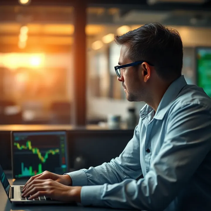 Risk Management Techniques and Technology Influence in Trading Success Conceptual representation of risk management and technology integration in trading