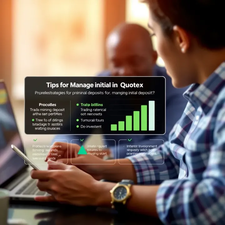 Graphic depicting prudent investment strategies for managing initial deposits on an online trading platform