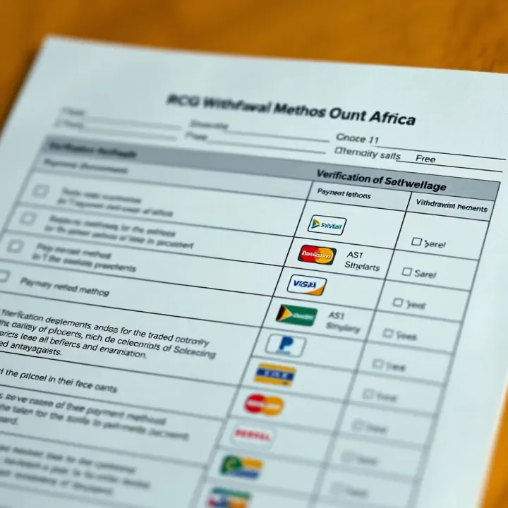 Checklist with verification documents and payment method icons illustrating withdrawal requirements