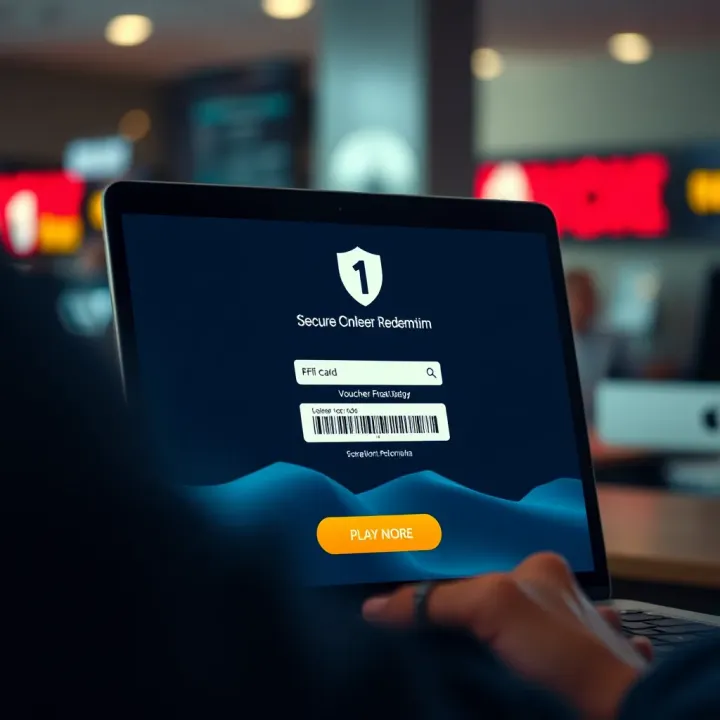 Secure Online Voucher Redemption Process Secure online payment screen with voucher code entry