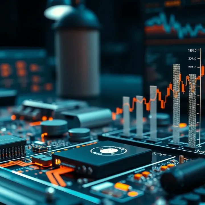 Visualization of silver's application in technology alongside investment growth indicators for South Africa