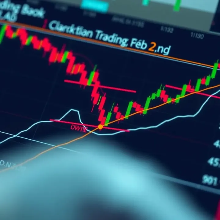 Chart displaying common trading book patterns with highlighted trend lines and annotations