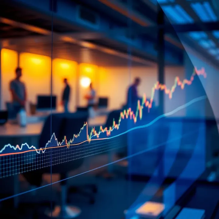 Graph showing Solana price fluctuations over time with market trend lines