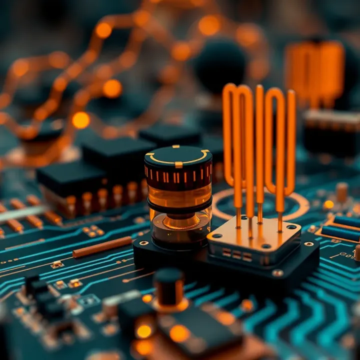 Visual of logic gates symbolizing fundamental digital circuits in computing