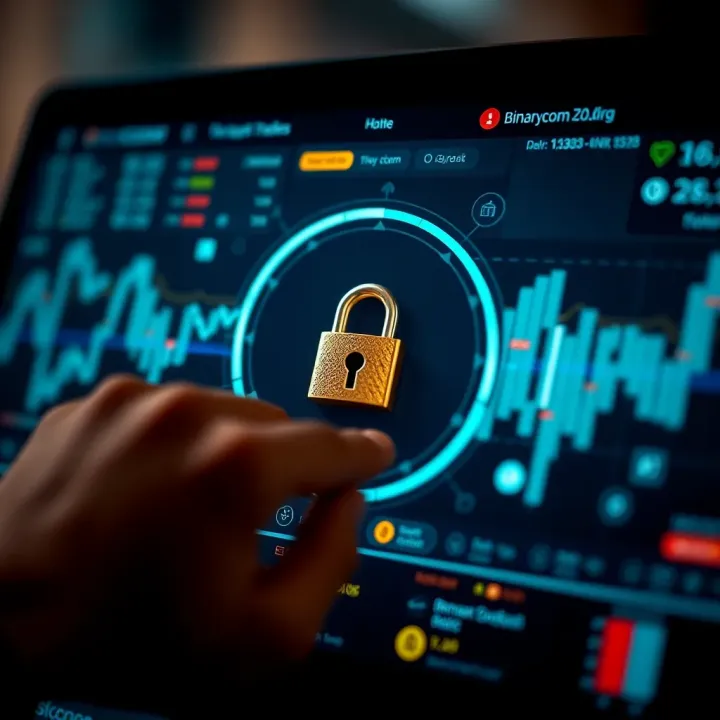 Secure Login and Account Protection for South African Traders on Binary.com Illustration of secure login process and encryption symbols reflecting account security for South African traders