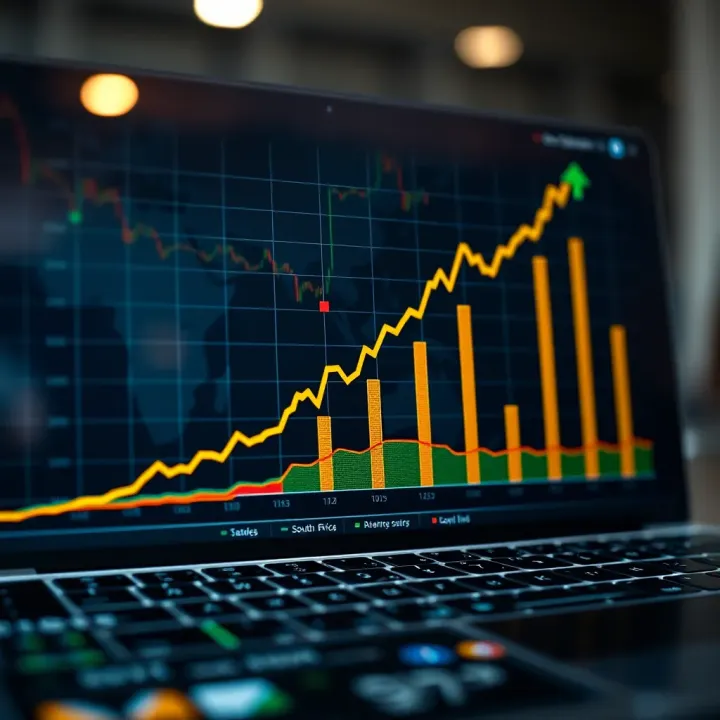 Graph showing upward trend in financial derivatives trading in South Africa