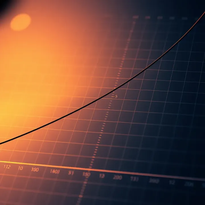 Graph illustrating the tangent line touching a curve to demonstrate the concept of derivative