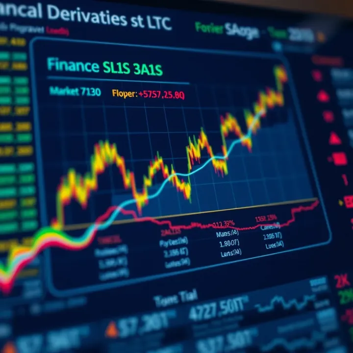 Graph illustrating different types of financial derivatives interconnected with market trends