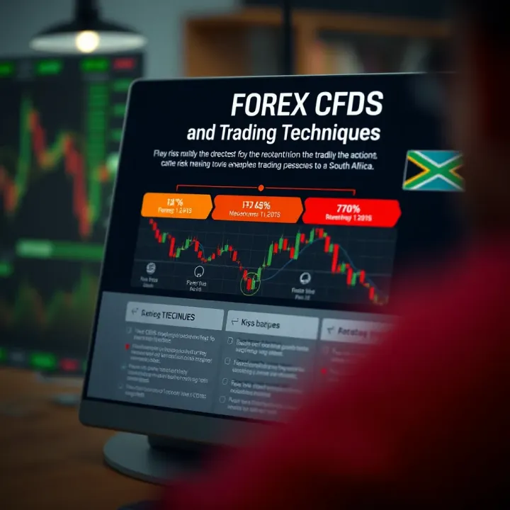 Risk Management and Trading Techniques for Forex CFDs Diagram showing key risk factors and trading strategies for Forex CFDs in South Africa
