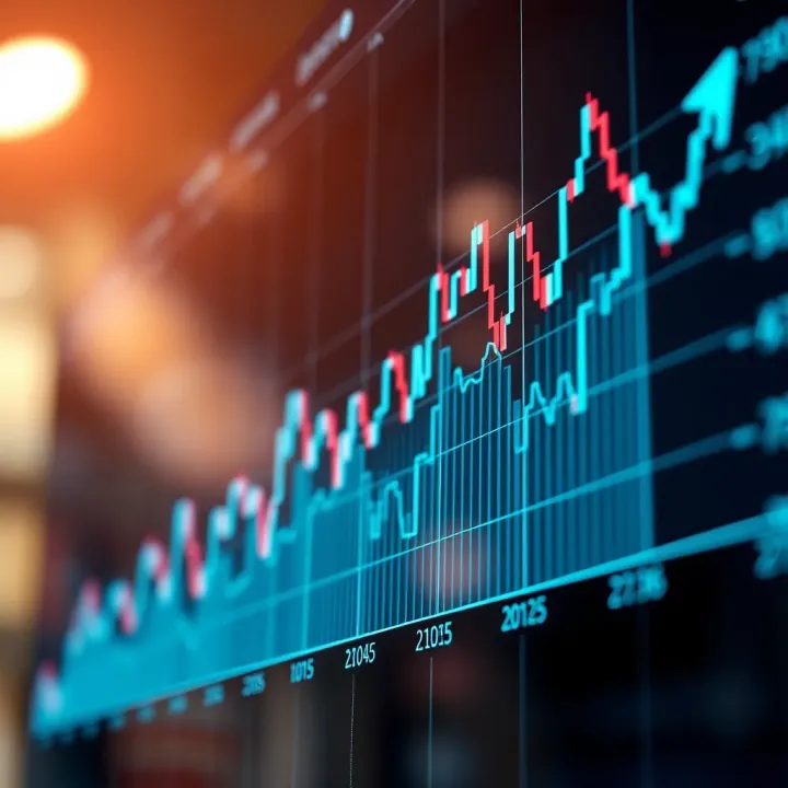 Graph illustrating the fluctuation of currency exchange rates in Forex trading