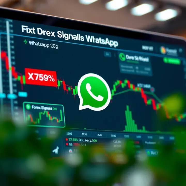 Conceptual graphic illustrating the benefits and risks of using Forex signals via WhatsApp