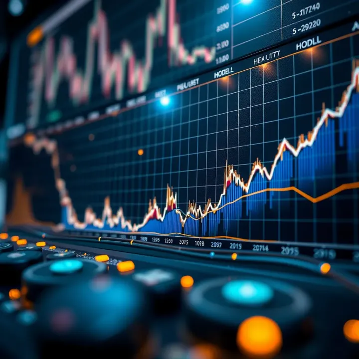 Graph depicting cryptocurrency price fluctuations with a highlighted steady upward trend to represent the HODL investment strategy