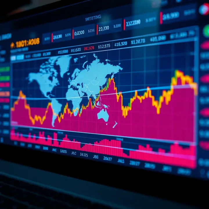 Graph showing global trading activity during extended weekend hours