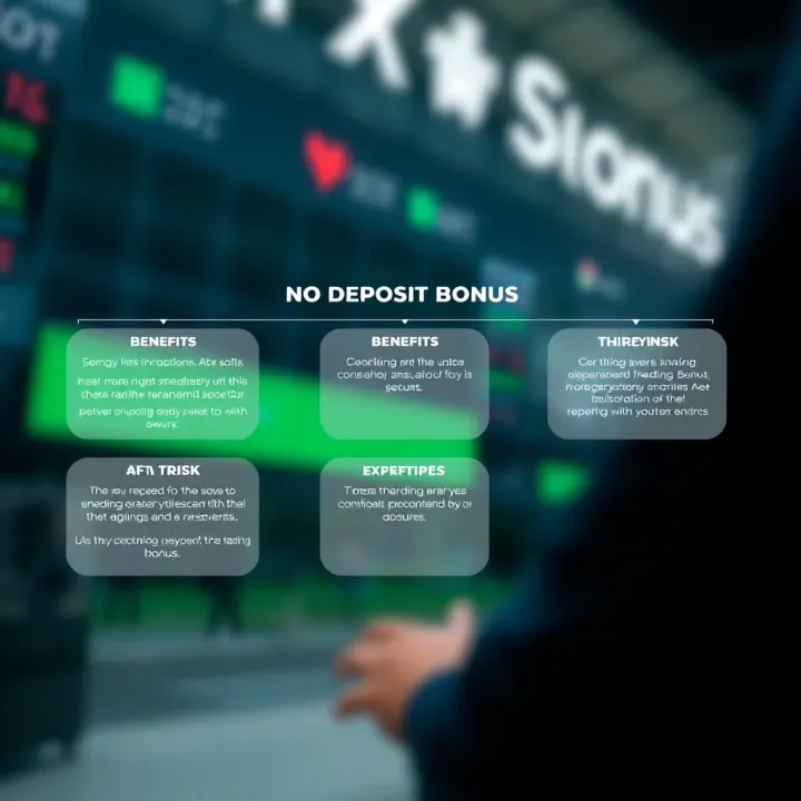 Overview of Terms, Benefits, and Risks of the Libertex No Deposit Bonus Diagram showing key terms and conditions related to a trading bonus with icons for benefits and risks