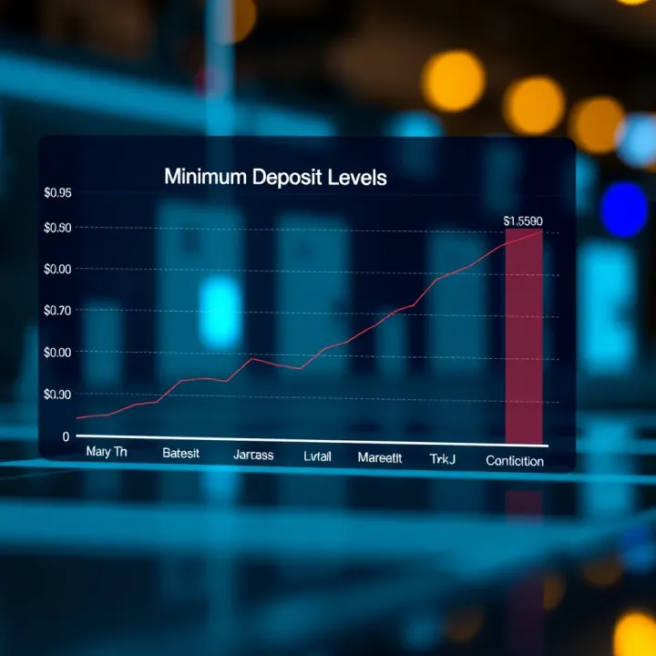 Graph showing different minimum deposit levels for various FxPro account types