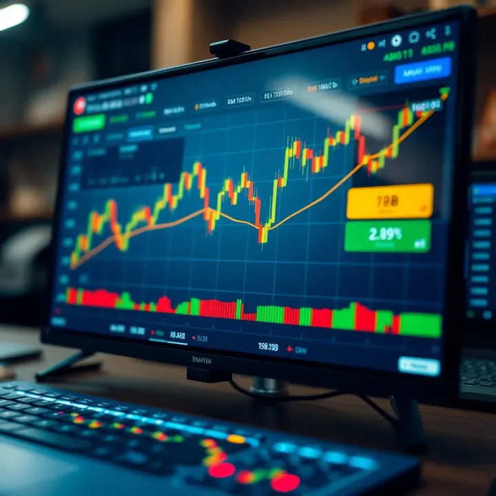 Trading Platform Displaying Pip Value Calculation for Different Assets Illustration of trading platform interface displaying pip value calculation for various asset types