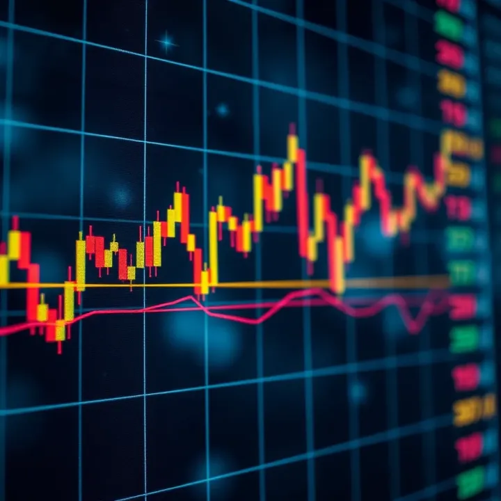 Graph depicting market trends with highlighted signal alerts for trading decisions