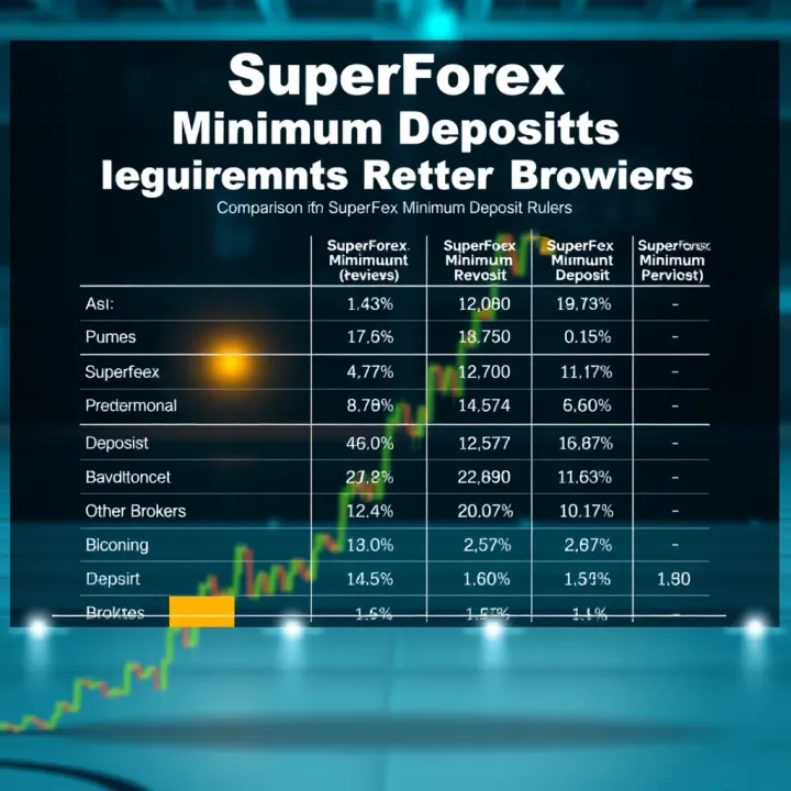 Comparison chart illustrating SuperForex minimum deposit requirements versus other brokers